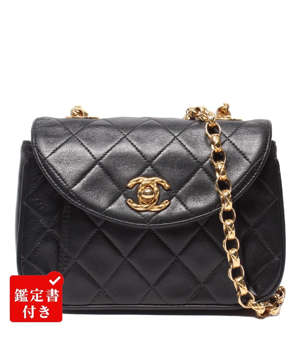 CHANEL チェーンショルダーバッグ ミニマトラッセ ゴールド金具