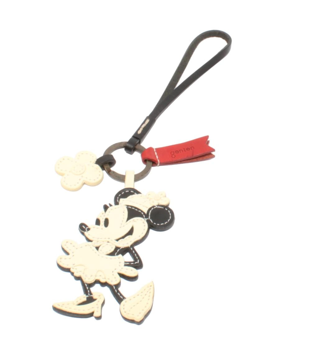genten ゲンテン ミニーマウス キーホルダー キーリング genten Disney チャーム レザー ミニーマウスモチーフ レディース
