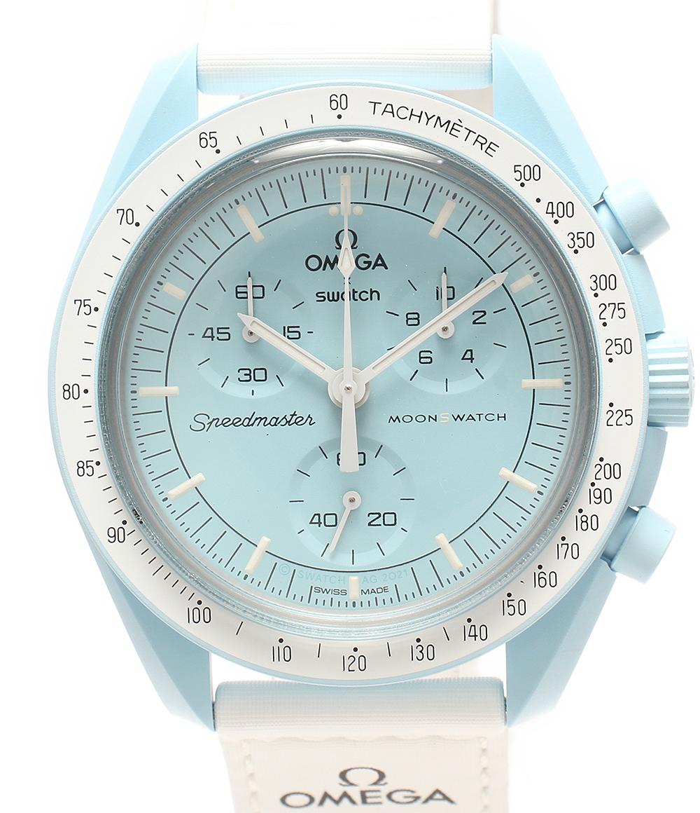 美品 Swatch OMEGA 腕時計 MISSION TO URANUS MOONSWATCH クオーツ 