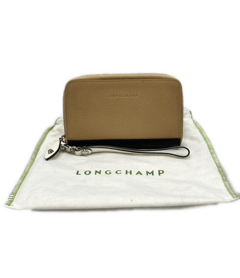 美品 LONGCHAMP ラウンドファスナー財布 レディース ロンシャン