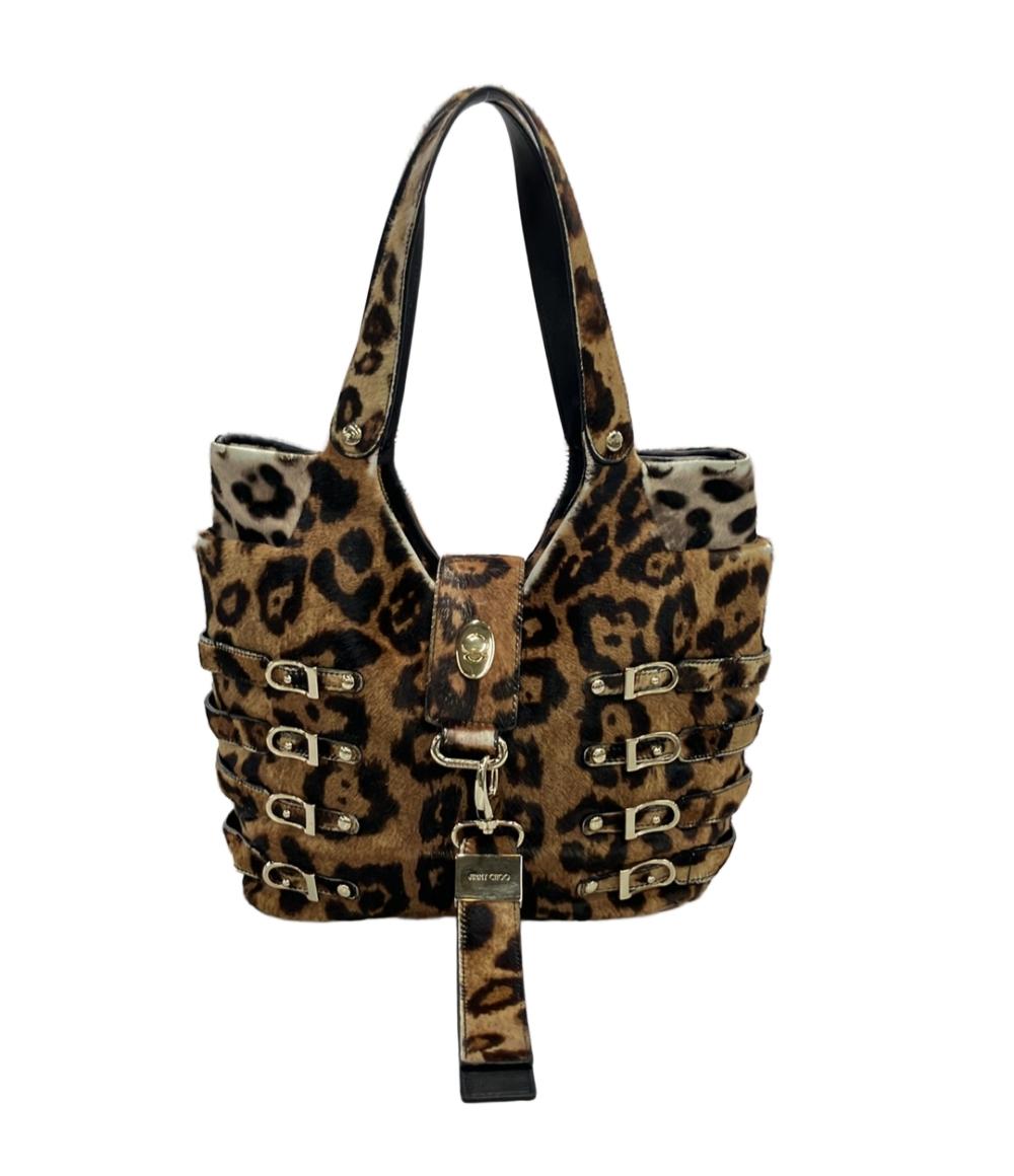 お得意様用JIMMYCHOOジミーチュウRUFUSハラコレオパードドレスシューズ JIMMY CHOO ハンドバッグ ハラコ レザー レオパード柄 レディース