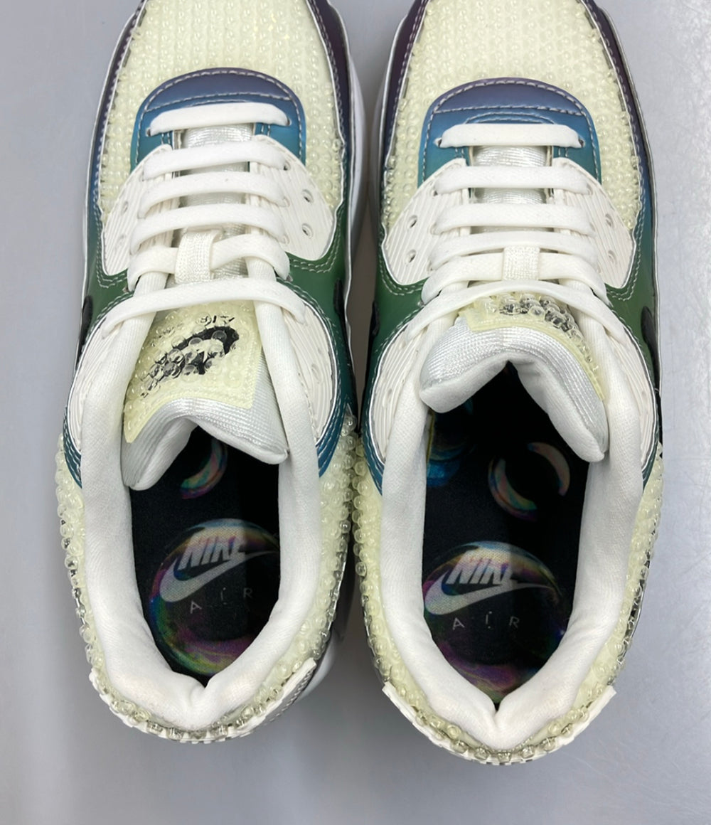 NIKE ローカットスニーカー シャボン玉 虹色 AIR MAX 90 20 GS CT9631-100 キッズ SIZE 22.5 ナイキ