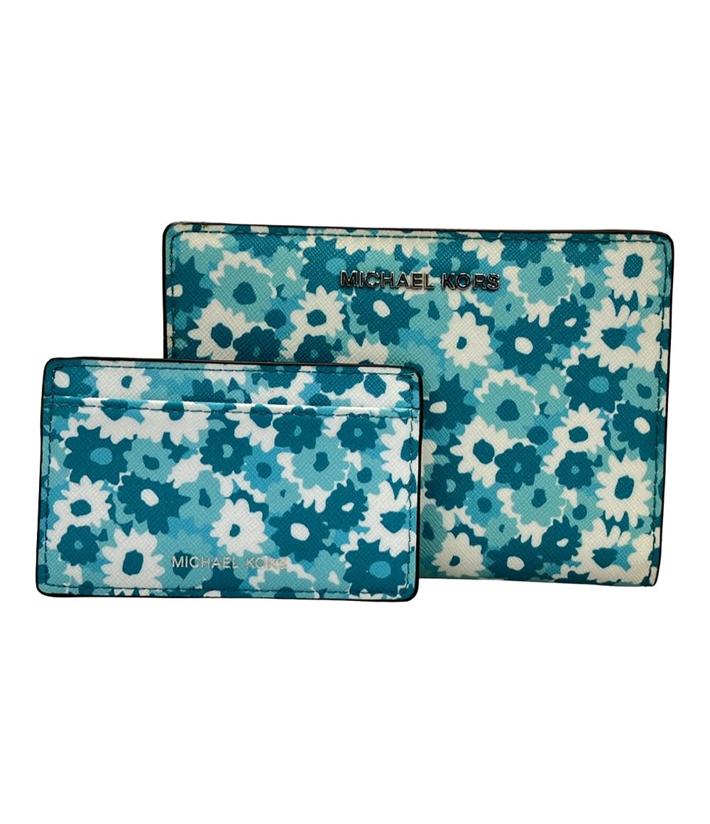 美品 MICHAEL KORS 二つ折り財布 花柄 レディース マイケルコース