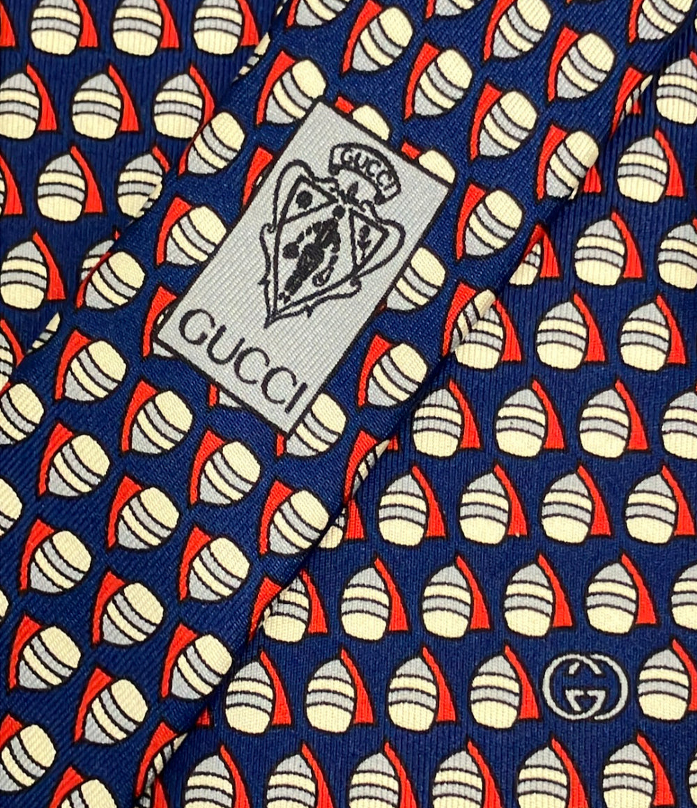 GUCCI ネクタイ シルク100% 総柄 メンズ グッチ