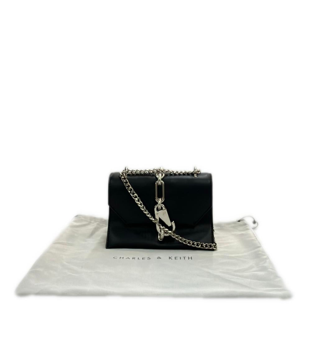 CHARLES&KEITH ショルダーバッグ クロスボディ 斜め掛け メタリックアクセント ターンロック レディース チャールズ&キース