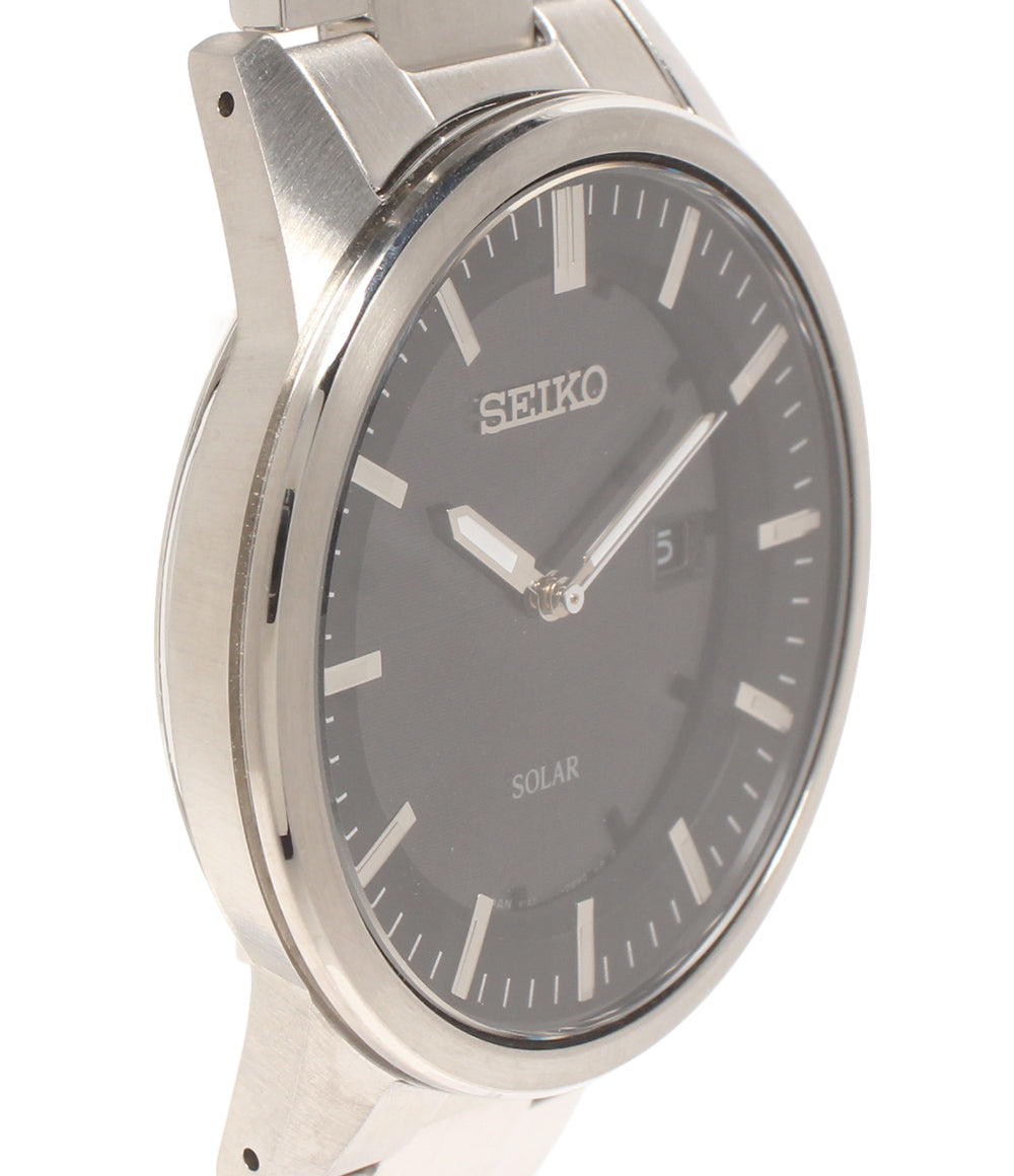 美品 SEIKO 腕時計 スピリット ソーラー ブラック V147-0AV0 メンズ セイコー
