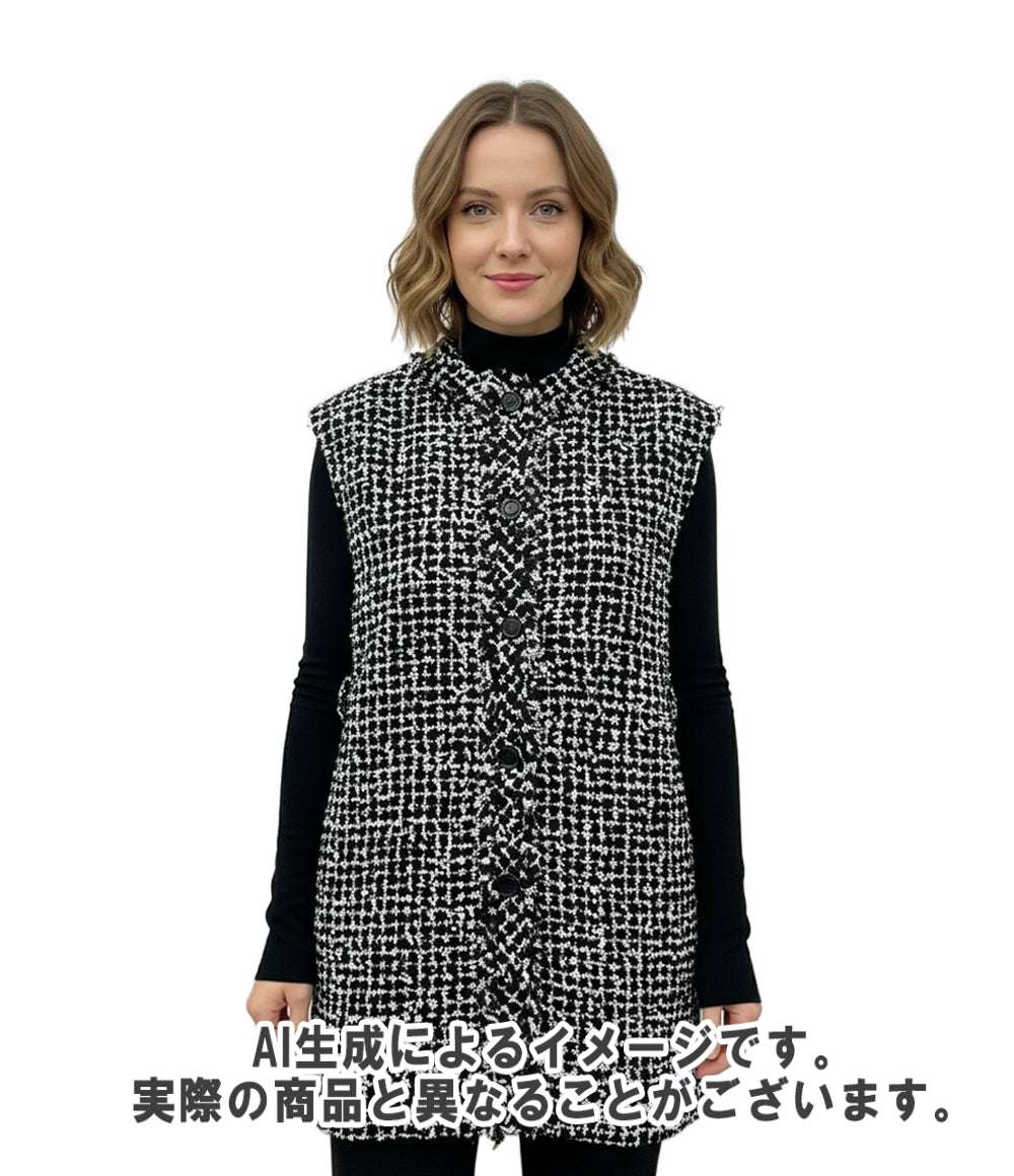 美品 cccmalie ツイード ロングジレ レディース シーマリー