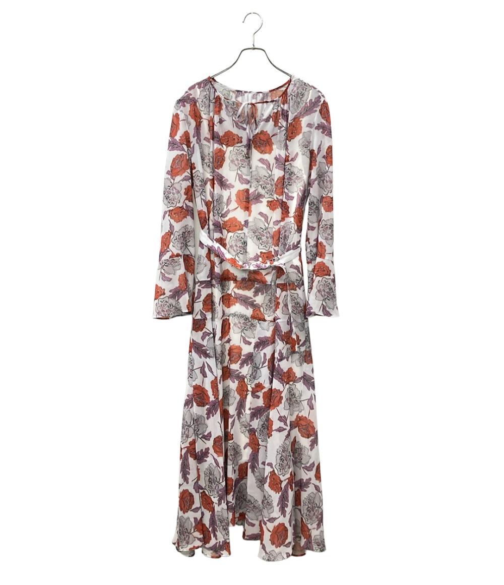 【新品同様】ダイアグラム　リボン付ロゴフラワープリントワンピース　2024　38 リボン付ロゴフラワープリントワンピース / GRACE CONTINENTAL | GRACE