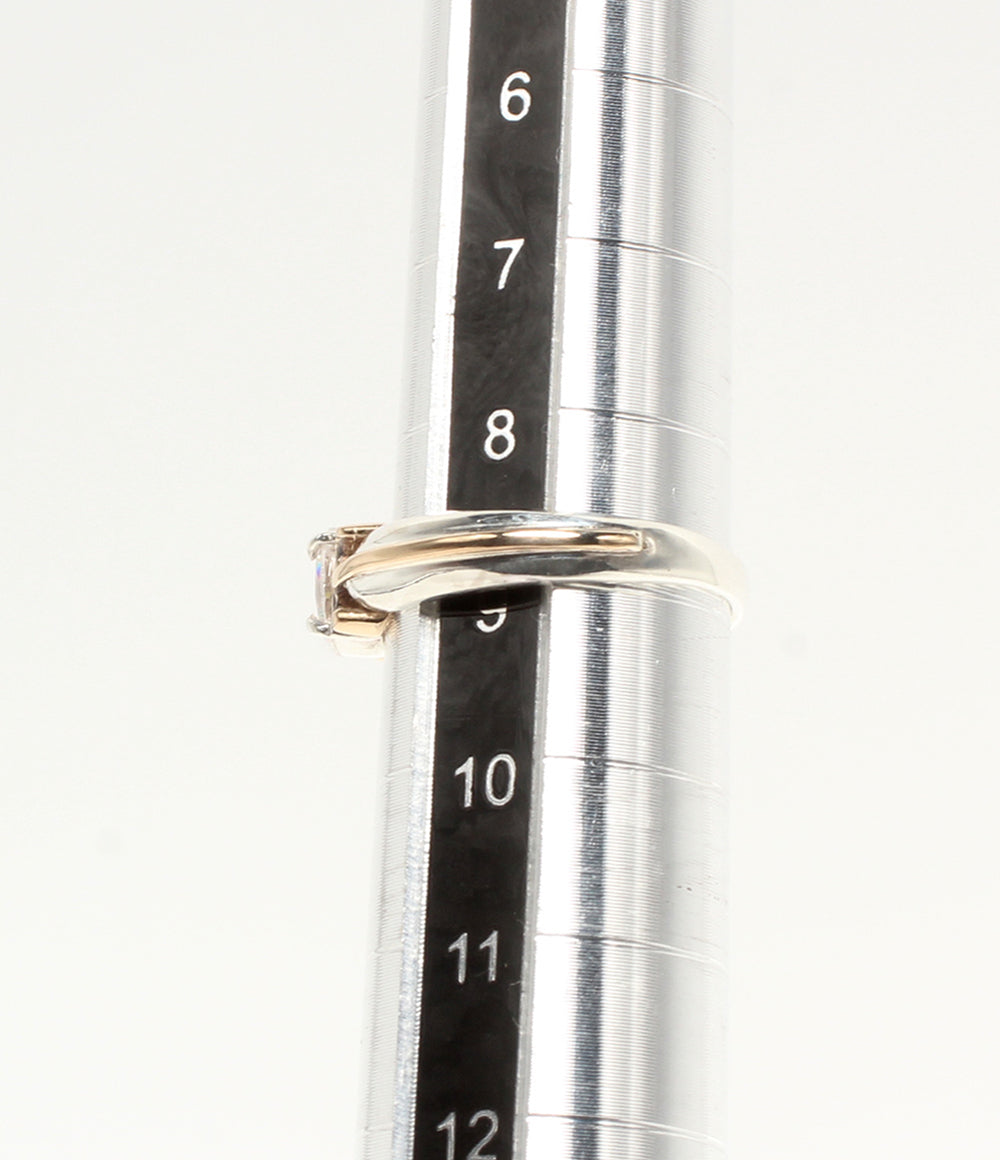 美品 VENDOME リング 指輪 K10 SV925 CZ レディース SIZE 9号 ヴァンドーム