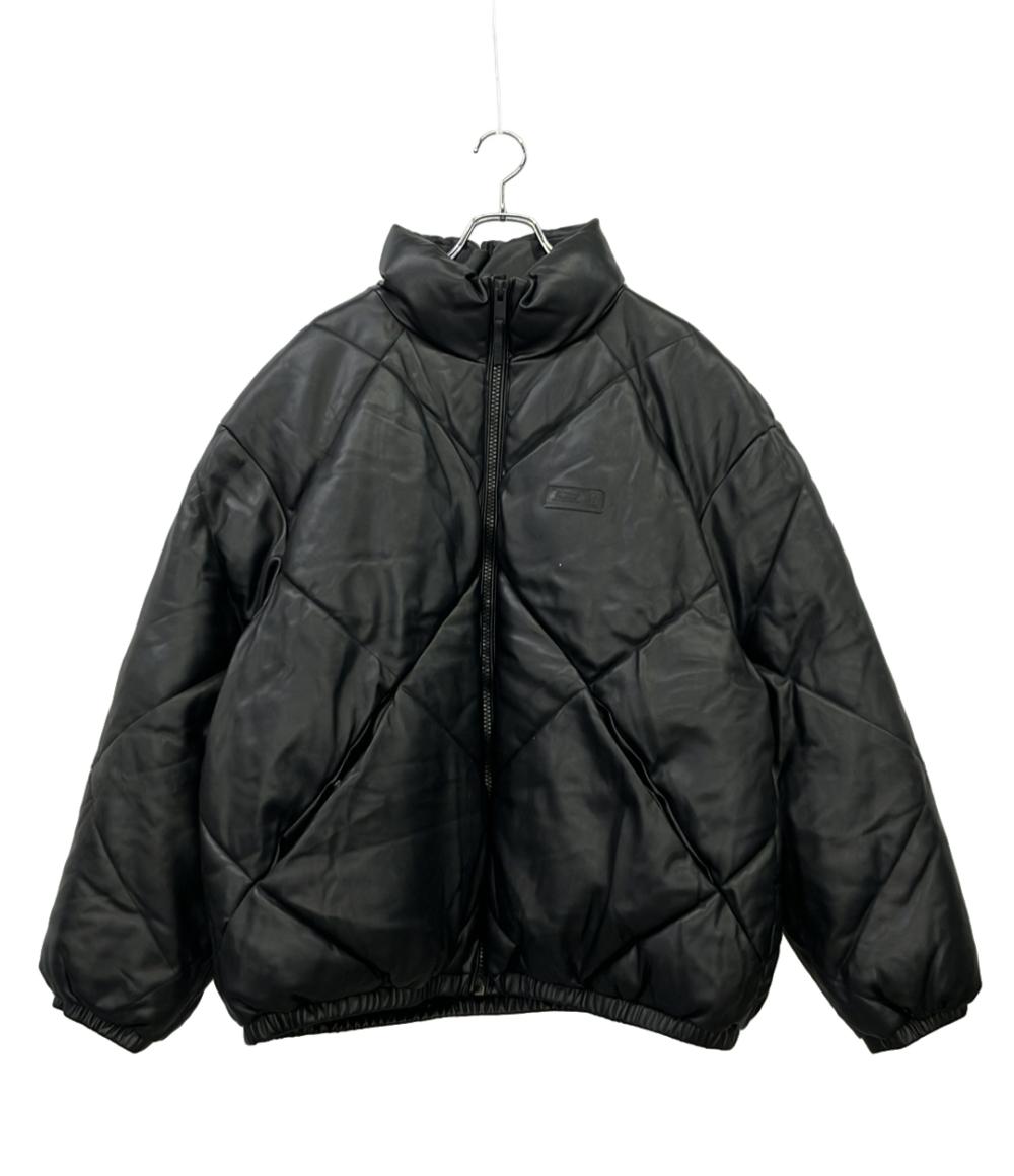 ZARA ブラックレザージャケット Mサイズ ZARA ボリュームレザーエフェクトジャケット ブラック 今季新作 (ZARA