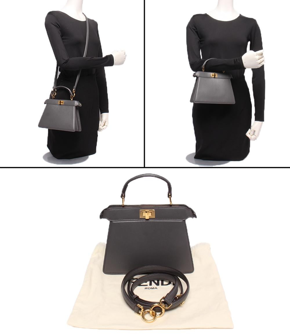 美品 FENDI 2wayハンドバッグ ショルダーバッグ 斜め掛け アイシーユー プチ レディース フェンディ