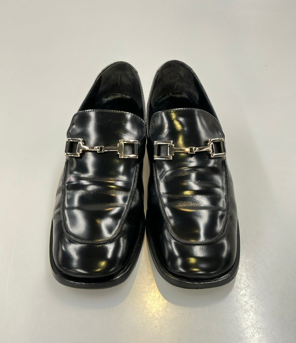 GUCCI スクエアトゥ ホースビットローファー レディース SIZE 37 C グッチ