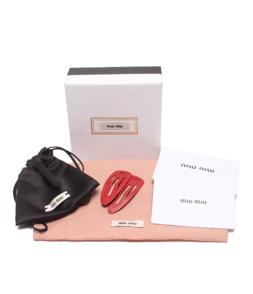 美品 Miu Miu メタルヘアクリップ レディース ミュウ ミュウ