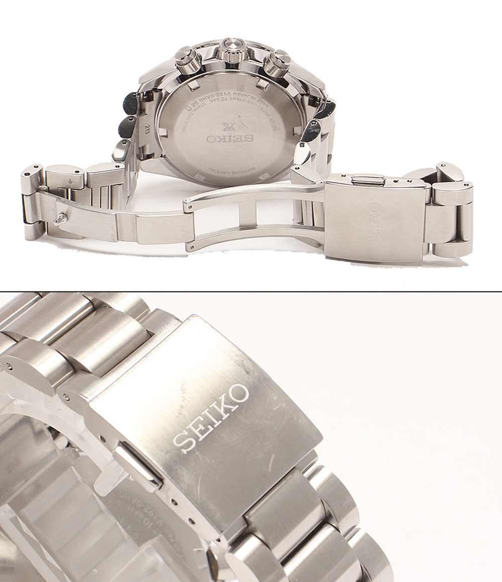 SEIKO 腕時計 プロスペックス スピードタイマー ソーラー ネイビー V192-0AH0 メンズ セイコー