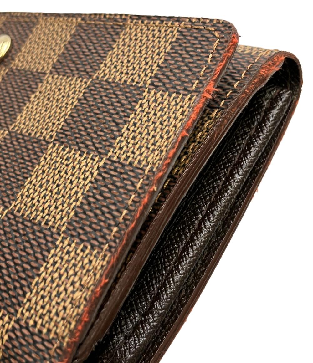 LOUIS VUITTON 二つ折り財布 ポルトモネ ビエ トレゾール ダミエ エベヌ N61730 レディース メンズ ルイ・ヴィトン
