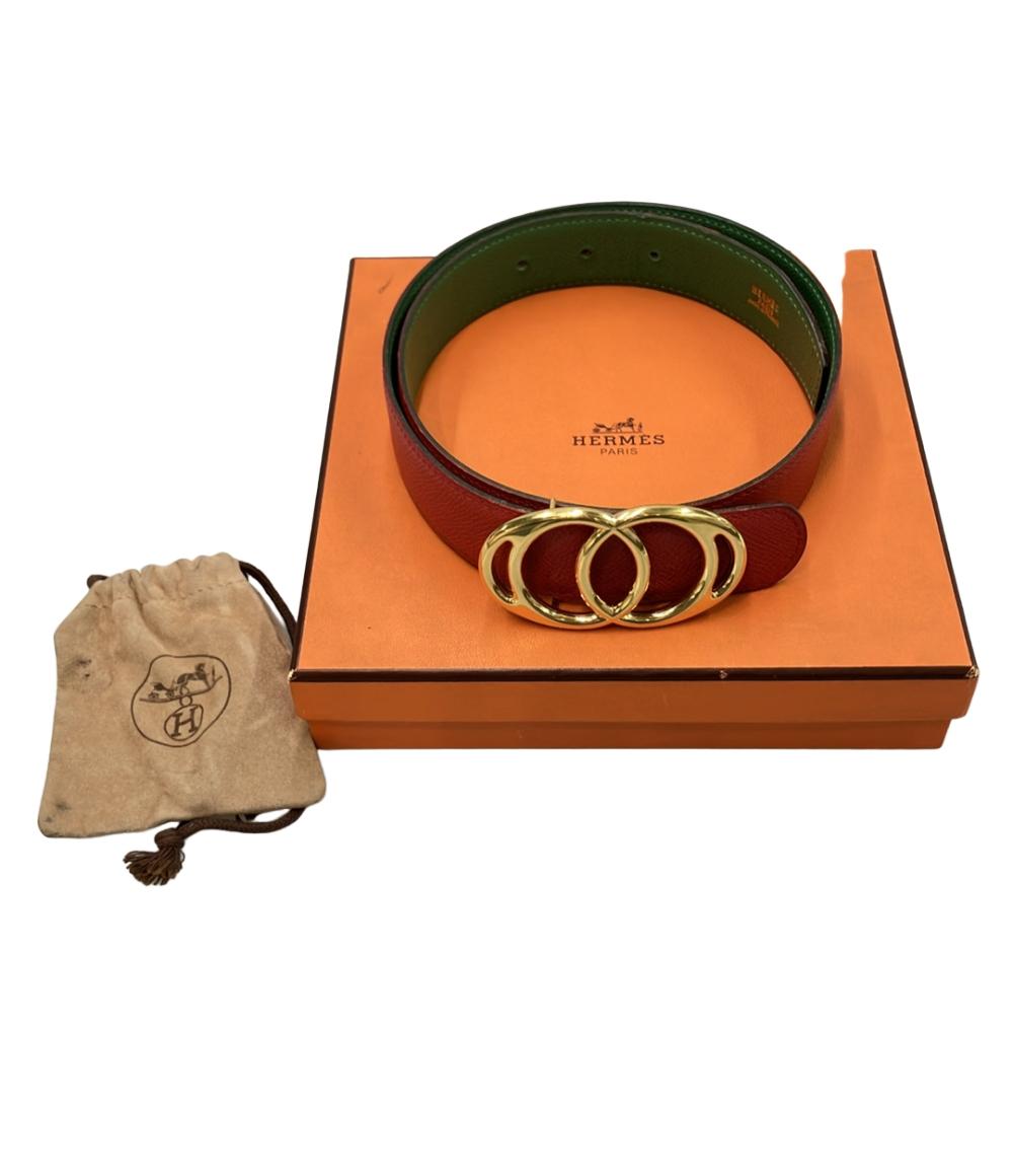 HERMES ベルト ⚪︎Z刻印 ゴールド金具 リバーシブル レディース エルメス