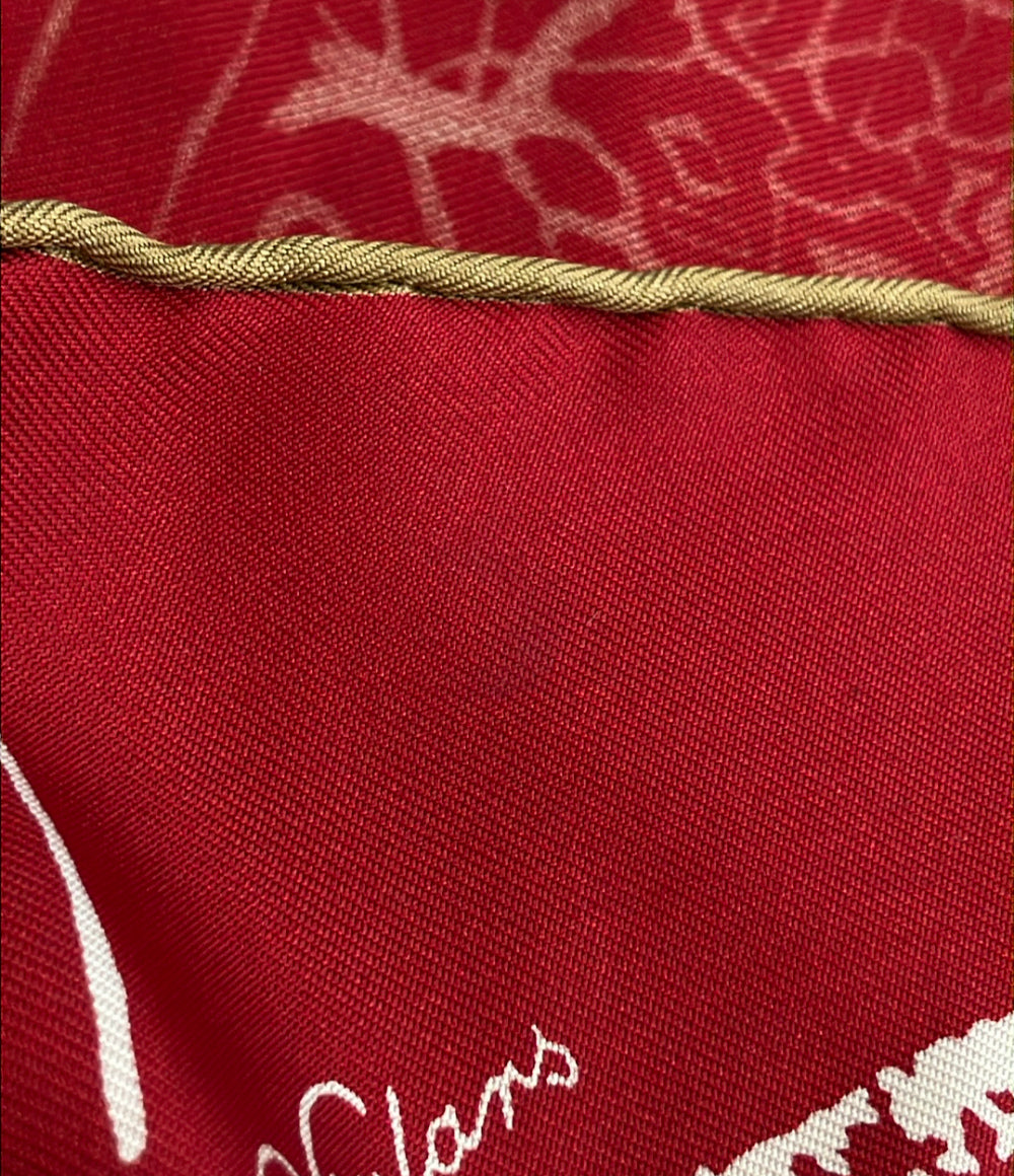 HERMES スカーフ カレ90 シルク100% De passage à Ginza (銀座の通路) レディース エルメス