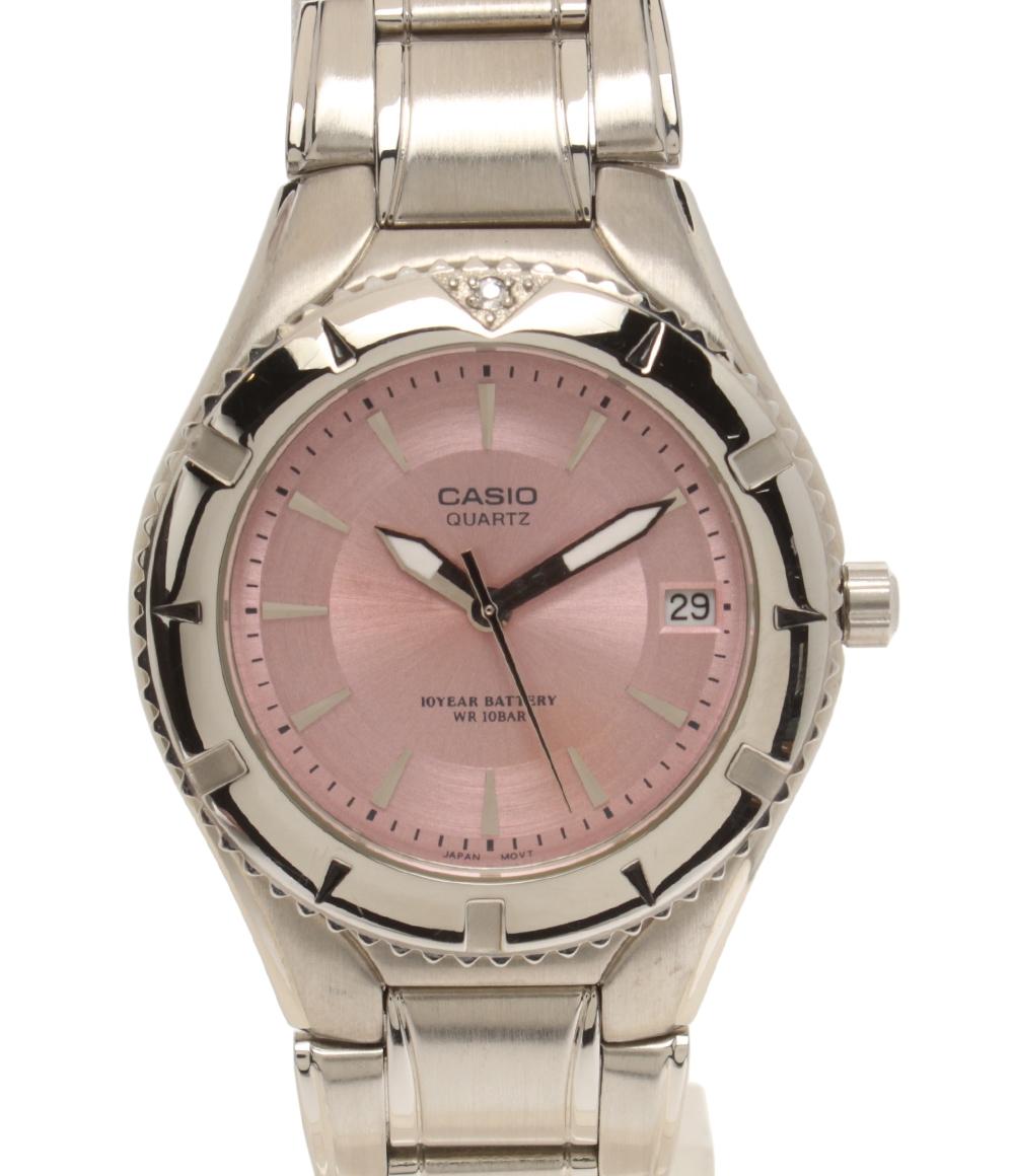 美品 CASIO 腕時計 クオーツ ピンク LTD-1035 レディース カシオ