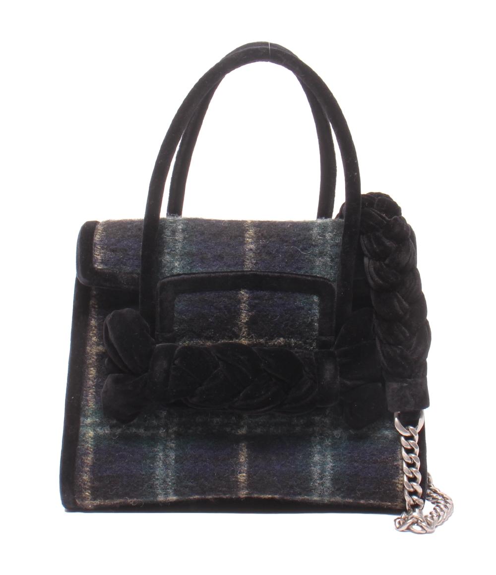 【美品】☆ ミュウミュウ 2way ショルダーバッグ　ブラック miu miu（ミュウミュウ） アルカディ レギュラー 2Wayショルダーバッグ
