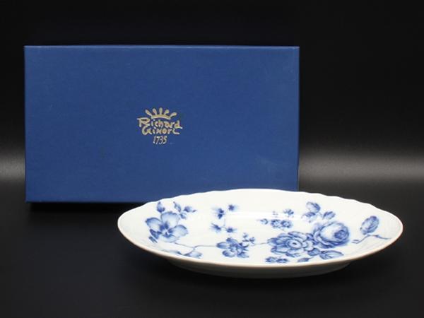 美品 Richard Ginori ピクルスディッシュ オーバル 皿 23cm ローズ