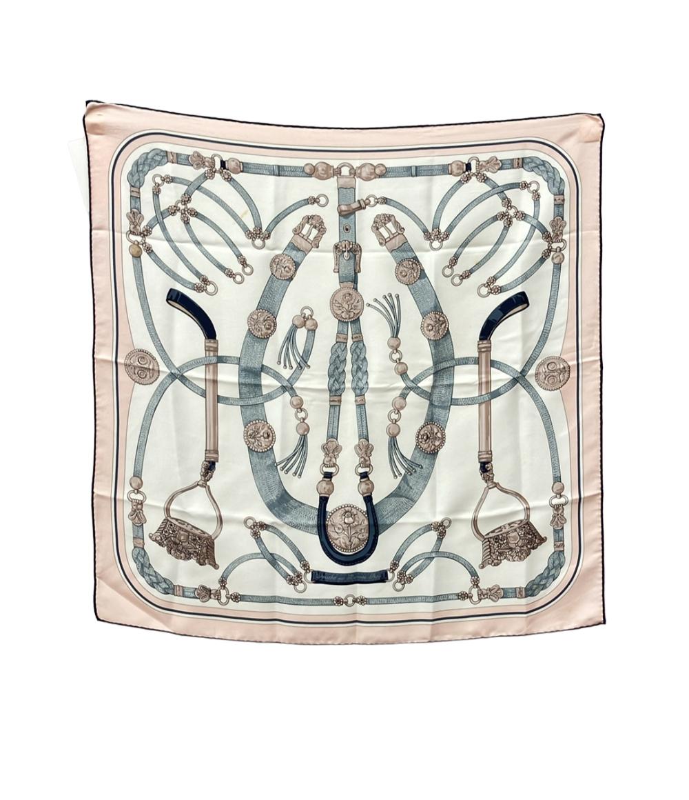 HERMES エルメス カレ GAUCHO PAR 装飾馬具 スカーフ ブルー HERMES エルメス カレ GAUCHO PAR 装飾馬具 スカーフ ブルー エルメス