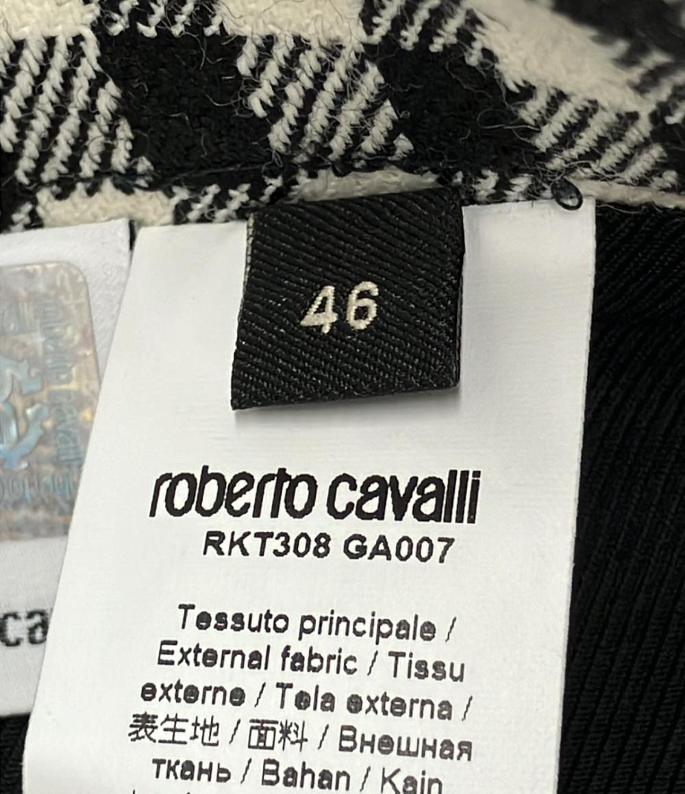 美品 ロベルトカバリ ミニスカート チェック柄 レディース SIZE 46 (XL) roberto cavalli