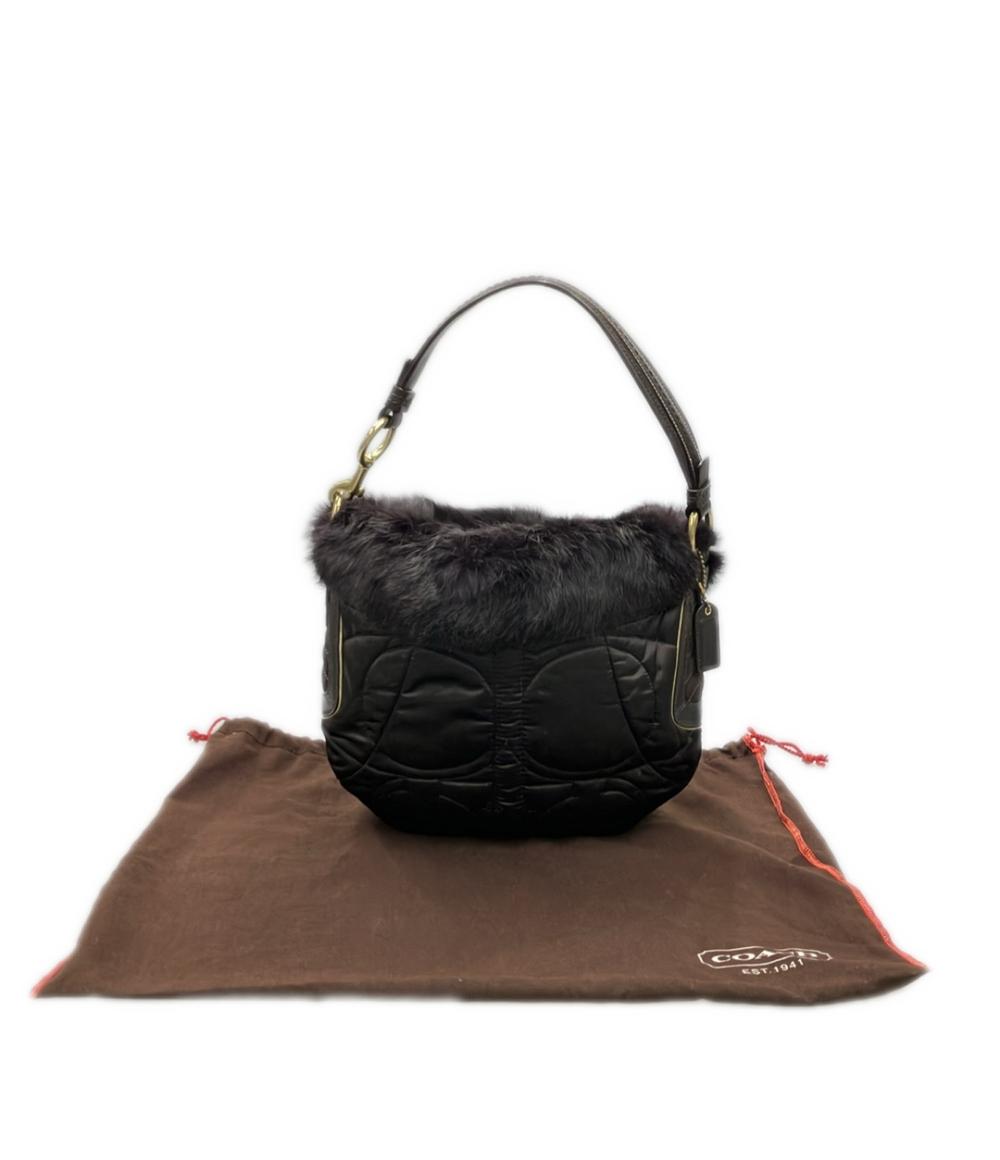 美品 COACH ショルダーバッグ ファー 肩掛け 3586 レディース コーチ