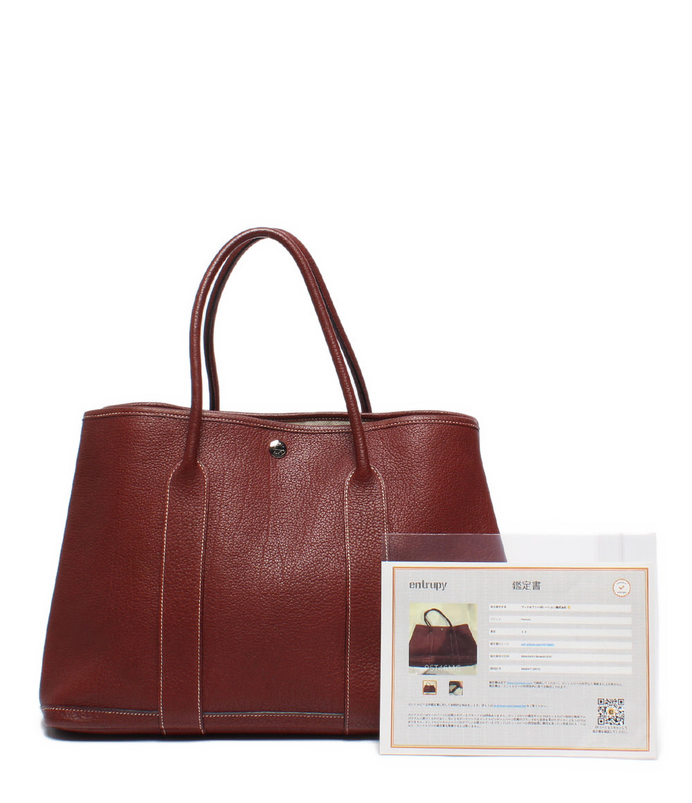 HERMES トートバッグ ハンドバッグ □P刻印 シルバー金具 ガーデンパーティPM レディース メンズ エルメス
