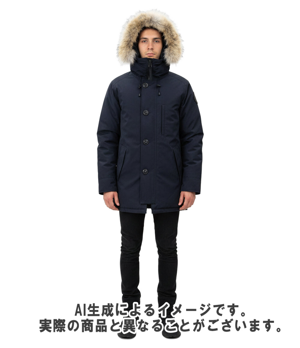 CANADA GOOSE ダウンコート BLACK LABEL ファー付き フロントボタン ダブルジップ CHATEAU PARKA 3426MB メンズ SIZE XS カナダグース