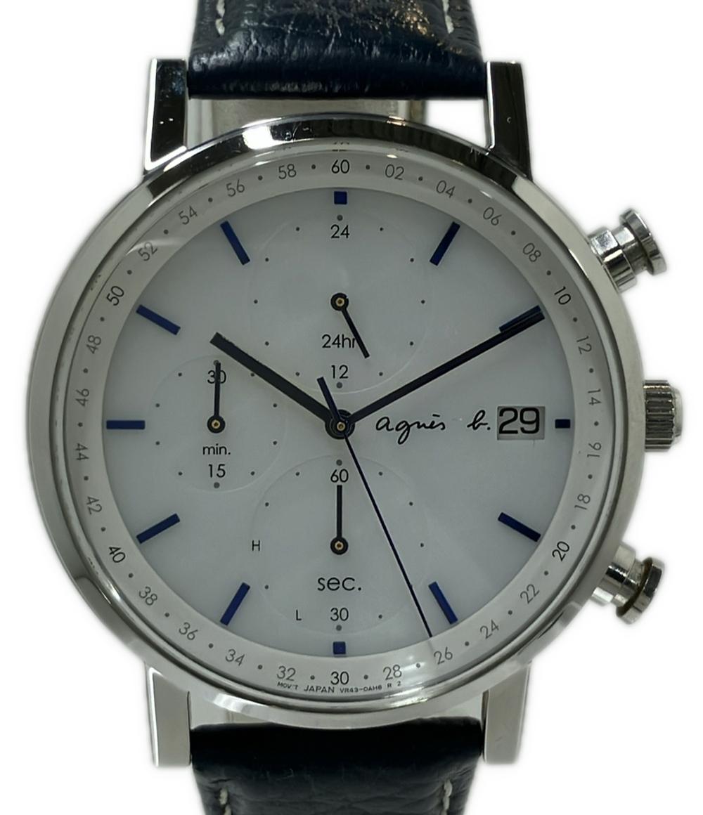 agnes b. 腕時計 ソーラー ホワイト VE43-KNG0 メンズ アニエスベー