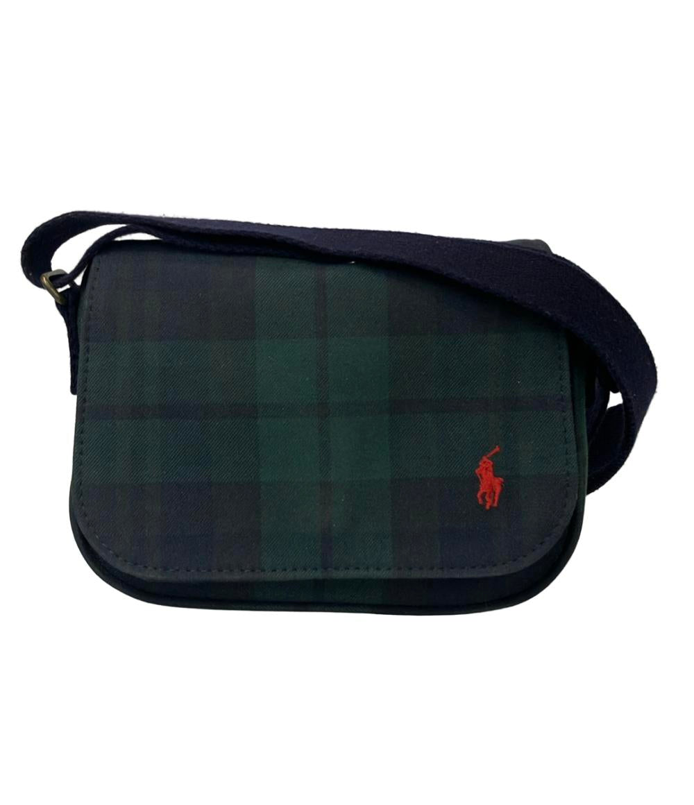 ポロラルフローレン　メッセンジャーバッグ　ショルダーバッグ　斜め掛け　チェック柄 RALPH LAUREN ショルダーバッグ 斜め掛け チェック柄 メンズ