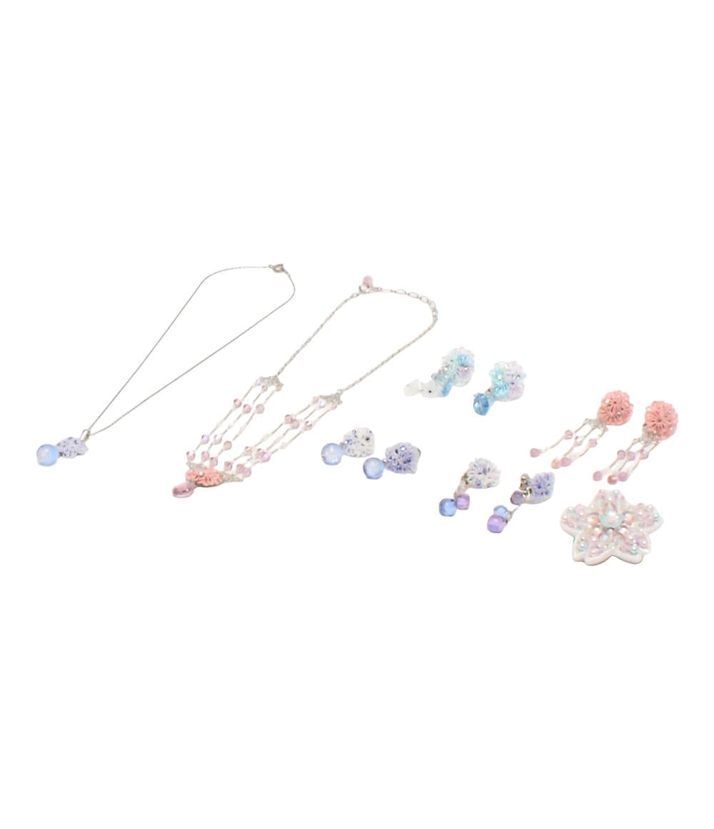 美品 ネックレス イヤリング ブローチ フラワーモチーフ 花モチーフ 7 