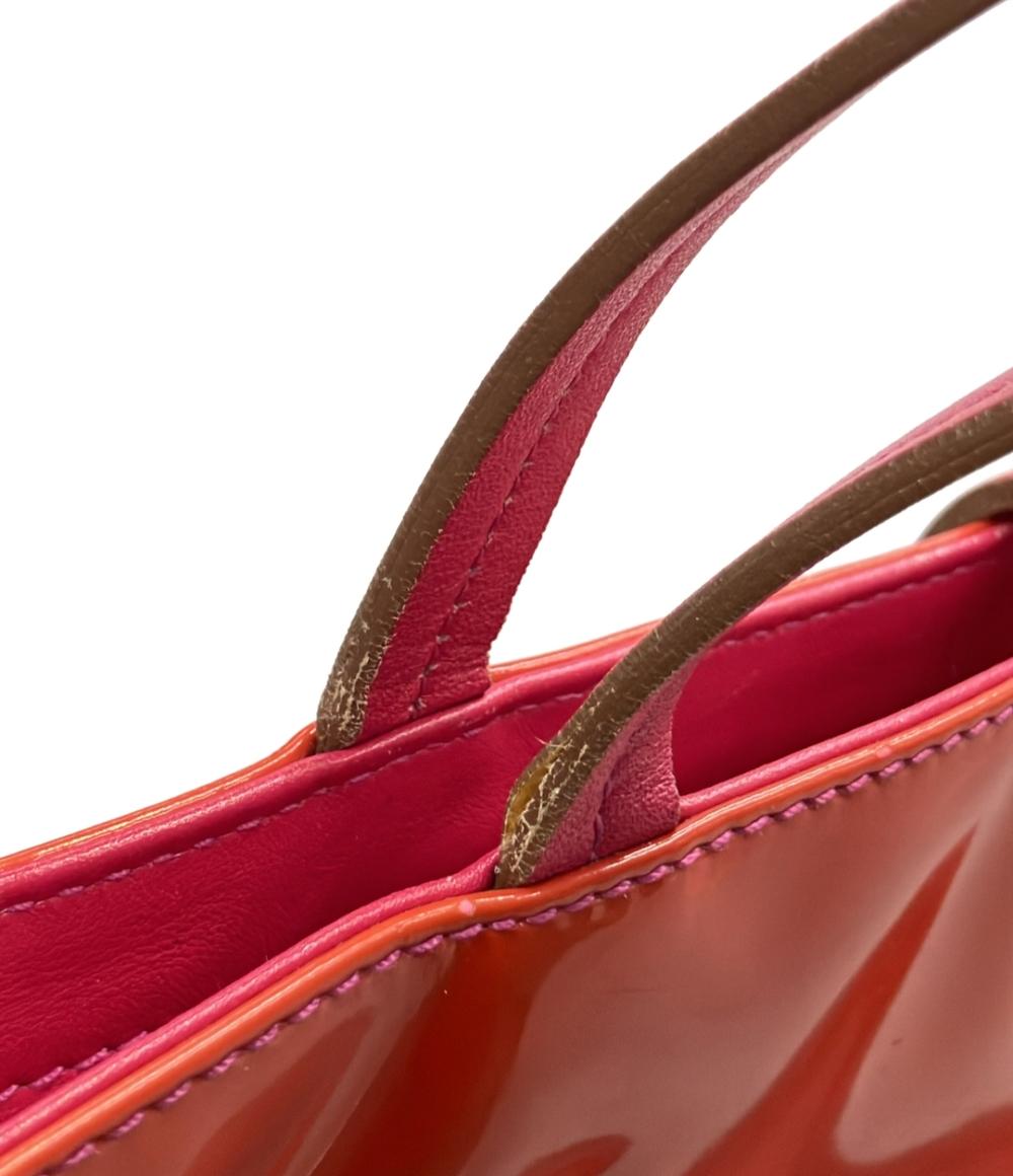 Salvatore Ferragamo トートバッグ パテントレザー リボン ヴァラ AU21 C252 レディース サルヴァトーレフェラガモ