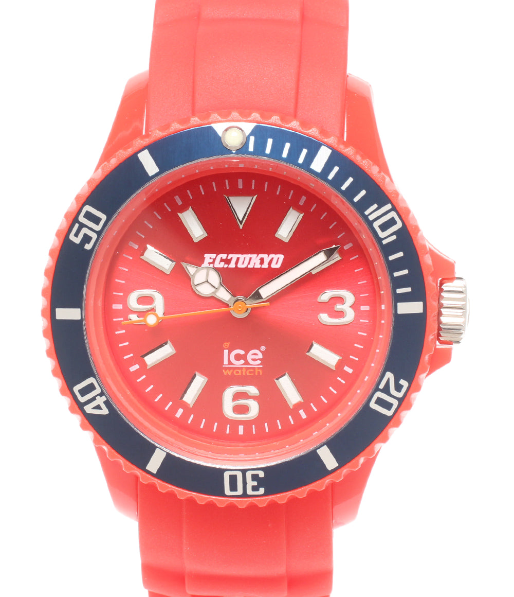 レッド　　【新品】アイスウオッチ　腕時計　コレクター時計 美品 ice watch 腕時計 クオーツ レッド レディース メンズ アイス