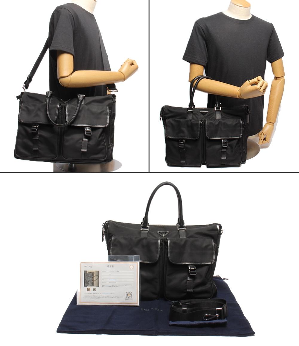 プラダ 2wayブリーフケース ビジネスバッグ ショルダーバッグ 斜め掛け 2VE017 メンズ PRADA