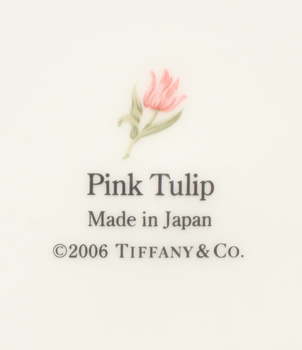 美品 Tiffany & Co. プレート 皿 24cm ピンクチューリップ ティファニー