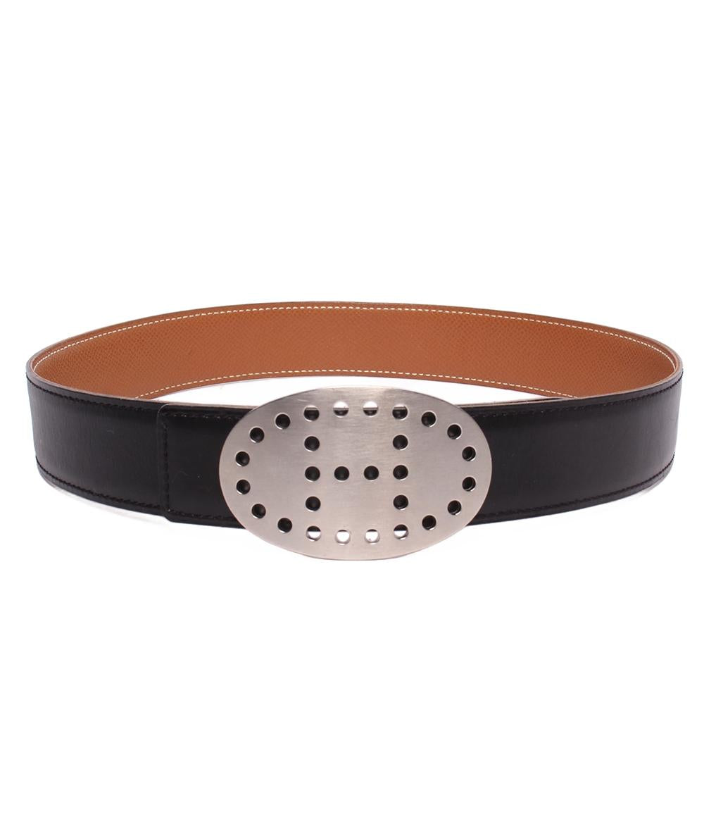 HERMES ベルト リバーシブルベルト65 エブリンバックル シルバー金具