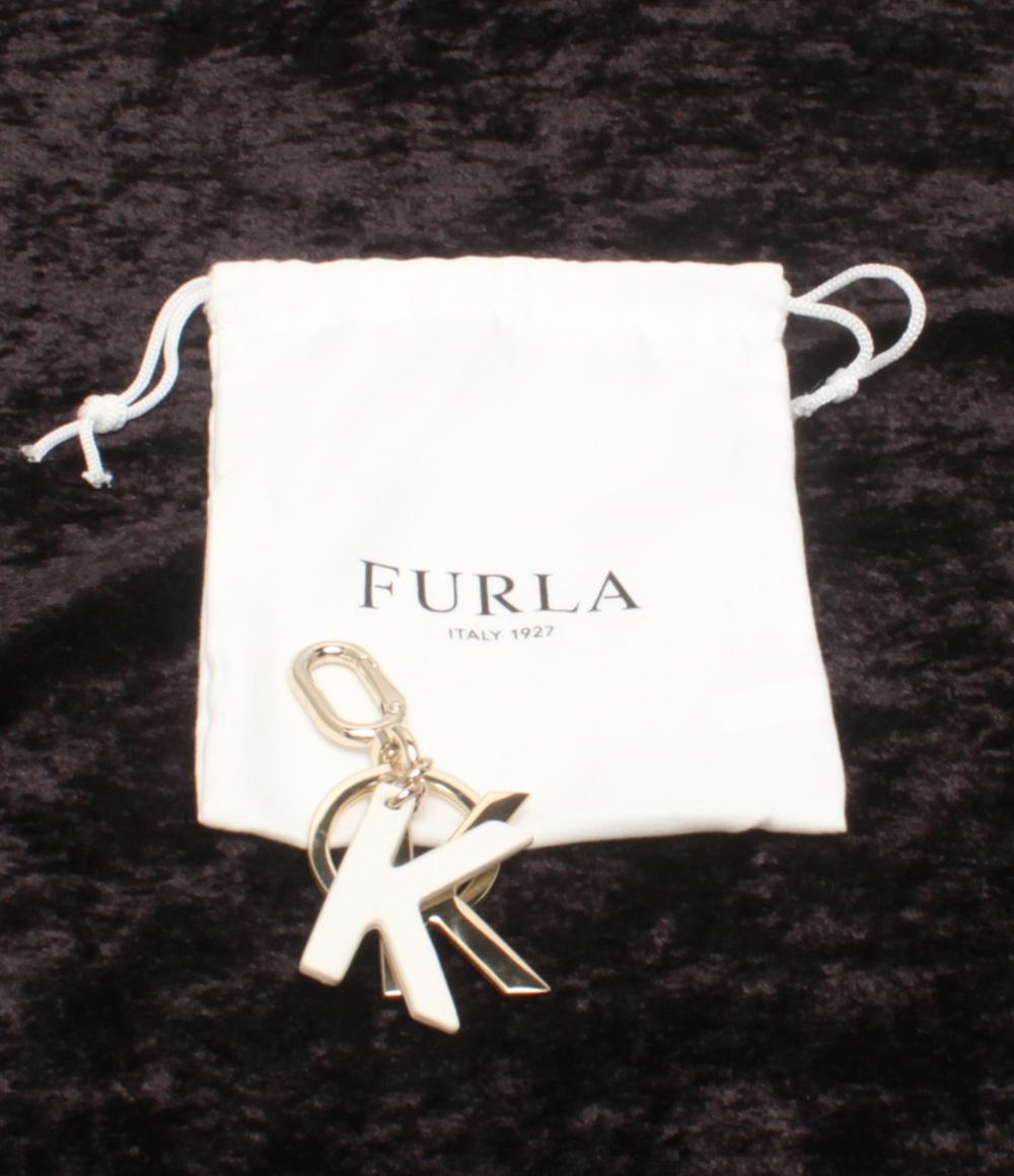 美品 フルラ キーリング イニシャルK カラビナ レディース Furla