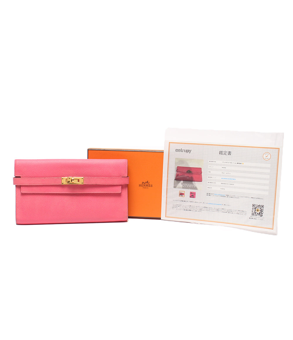 HERMES 長財布 ゴールド金具 X刻印 ケリーウォレット レディース エルメス