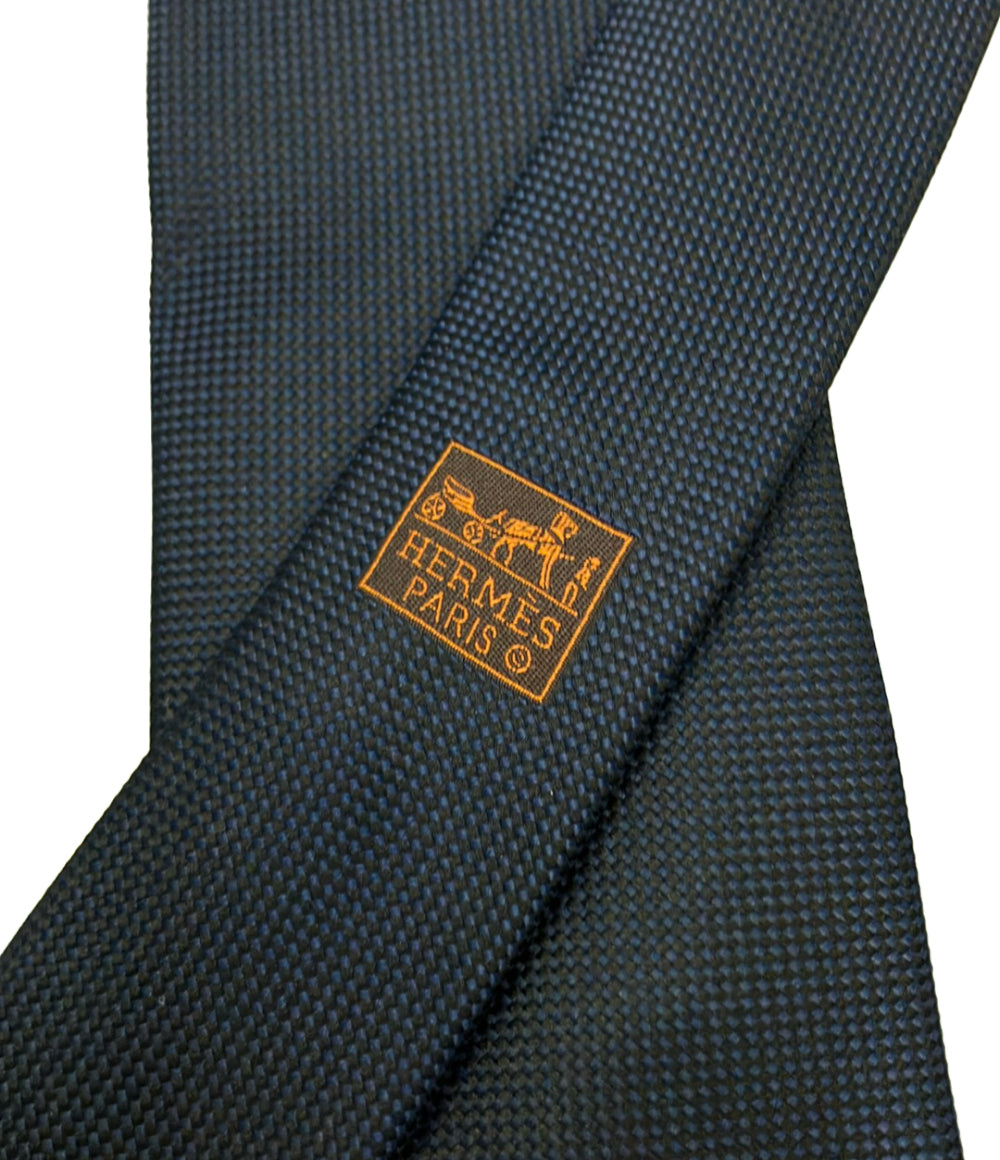 HERMES ネクタイ シルク100% メンズ エルメス
