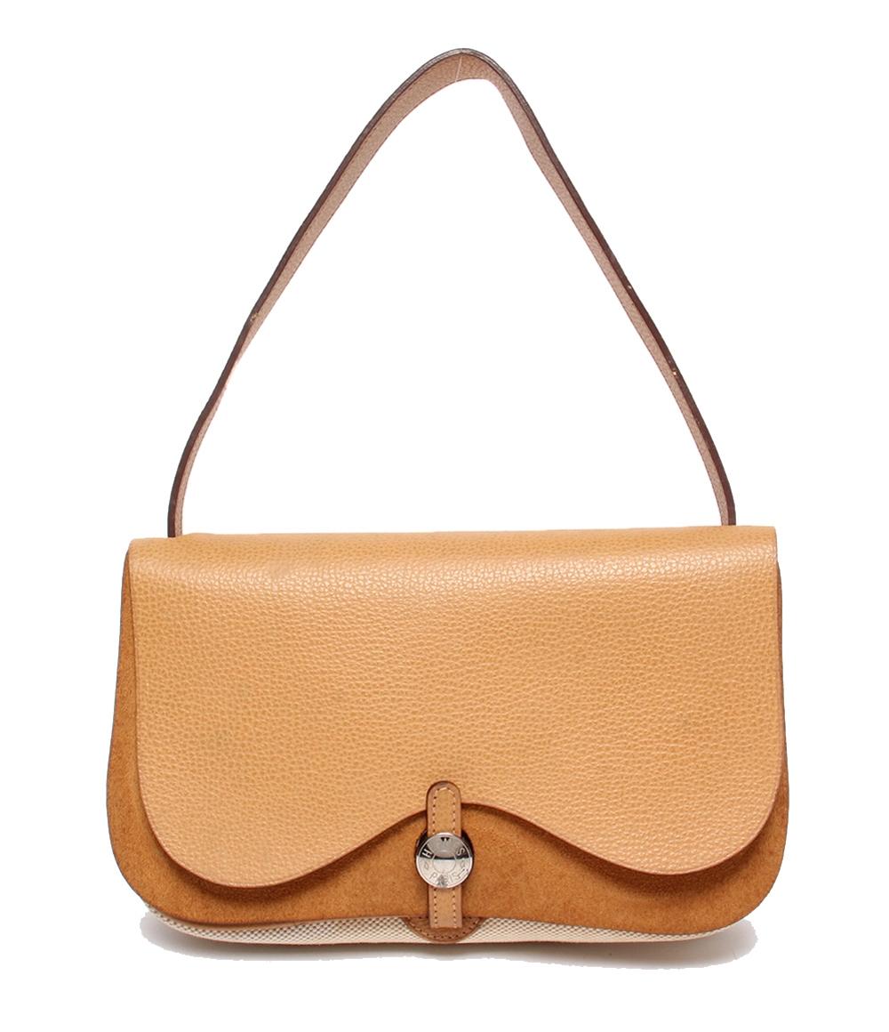 HERMES 2WAYハンドバッグ ショルダーバッグ 肩掛け □I刻印 シルバー 
