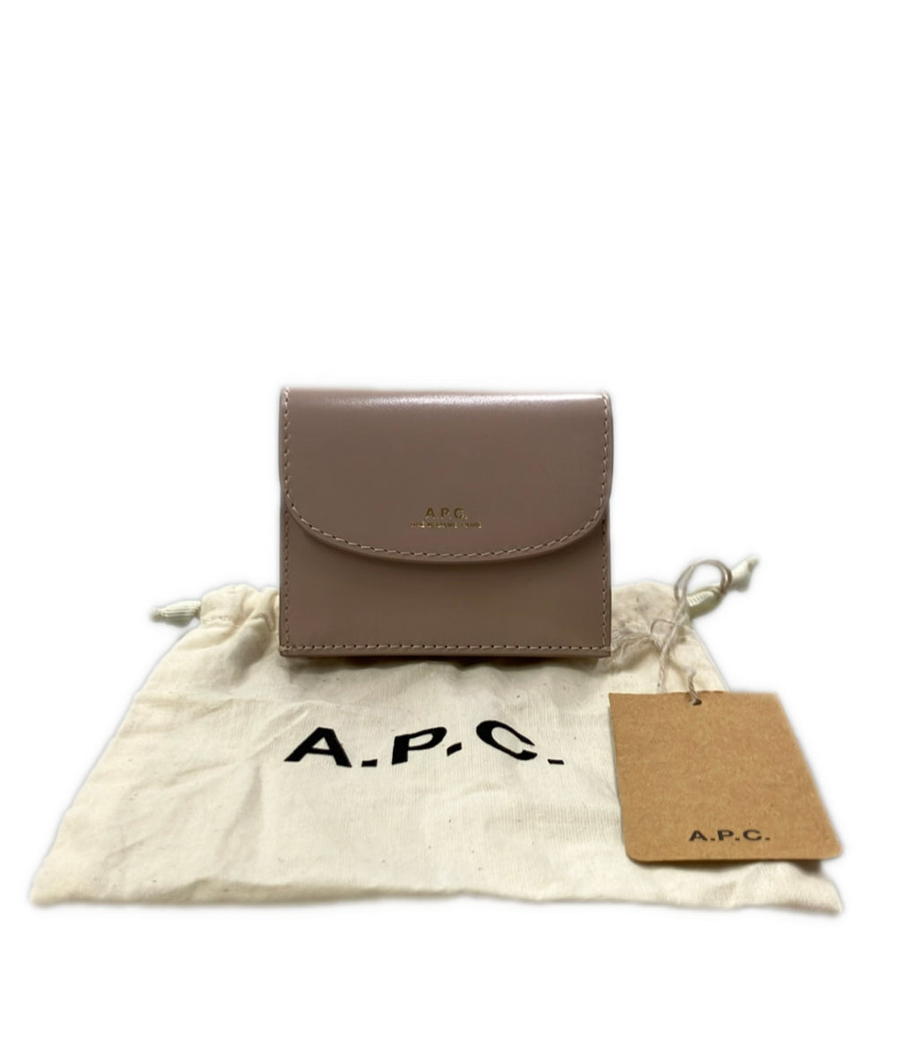 美品 A.P.C. 三つ折り財布 レザー レディース アーペーセー