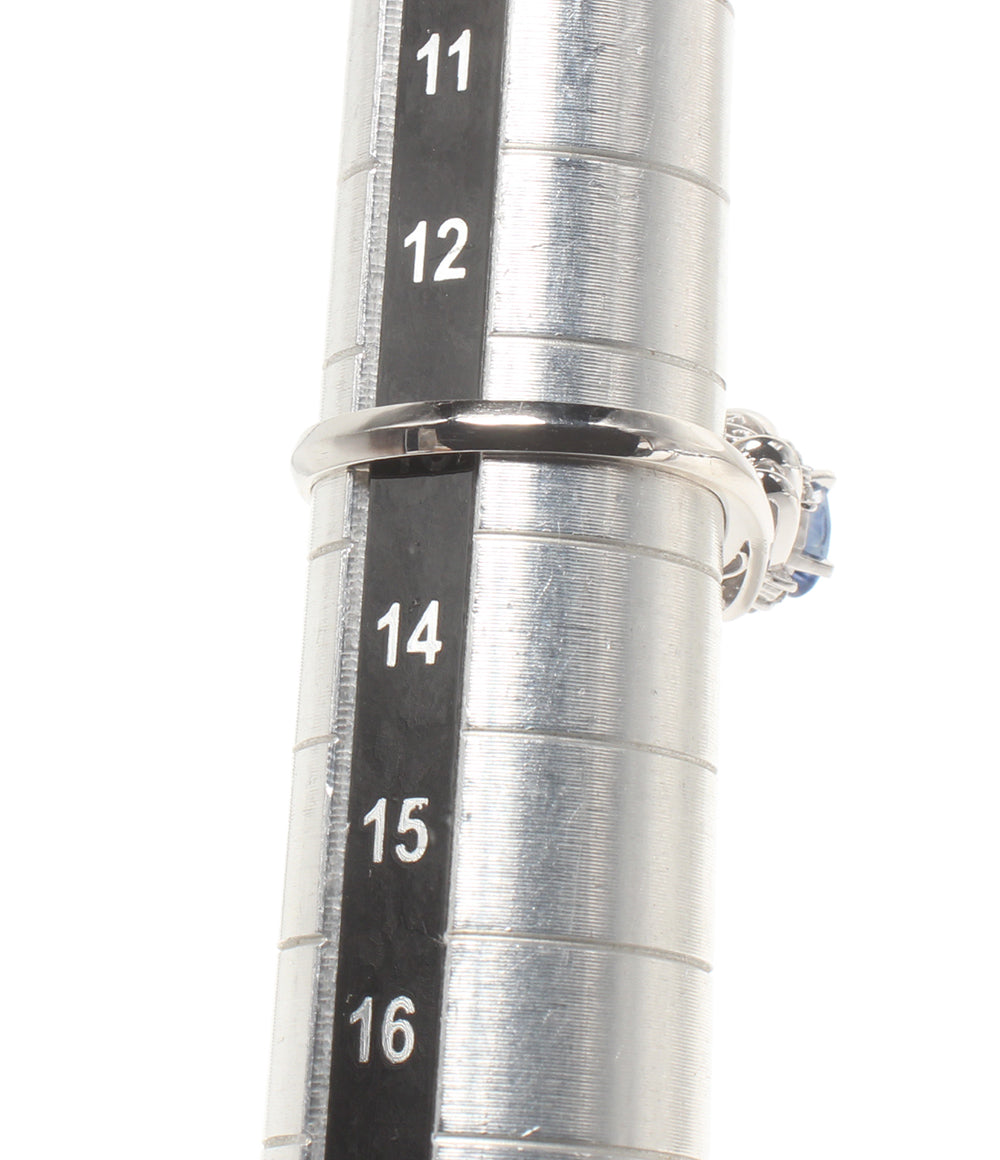 美品 リング 指輪 Pt900 サファイヤ0.54ct ダイヤ0.11ct レディース SIZE 13号