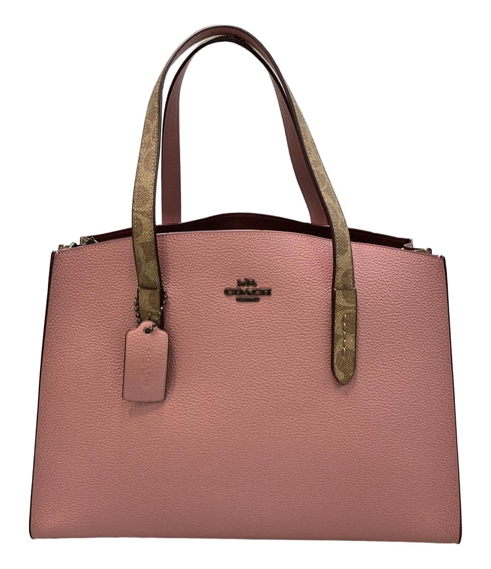 美品 COACH コーチ ホースアンドキャリッジ プリーツデザイン トート 
