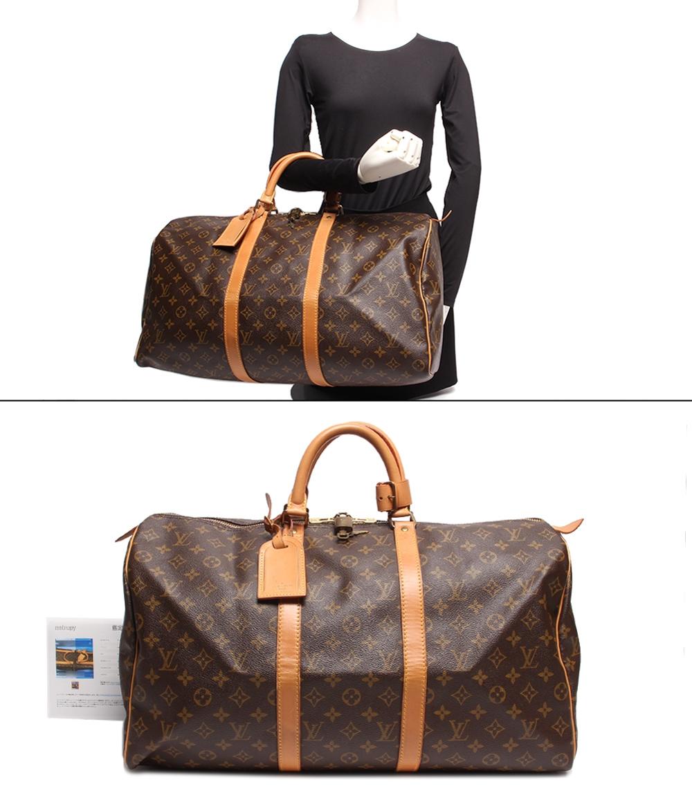 ルイ・ヴィトン ボストンバッグ ダブルファスナー開閉式 ゴールド金具 キーポル50 モノグラム M41426 廃番 ユニセックス LOUIS VUITTON