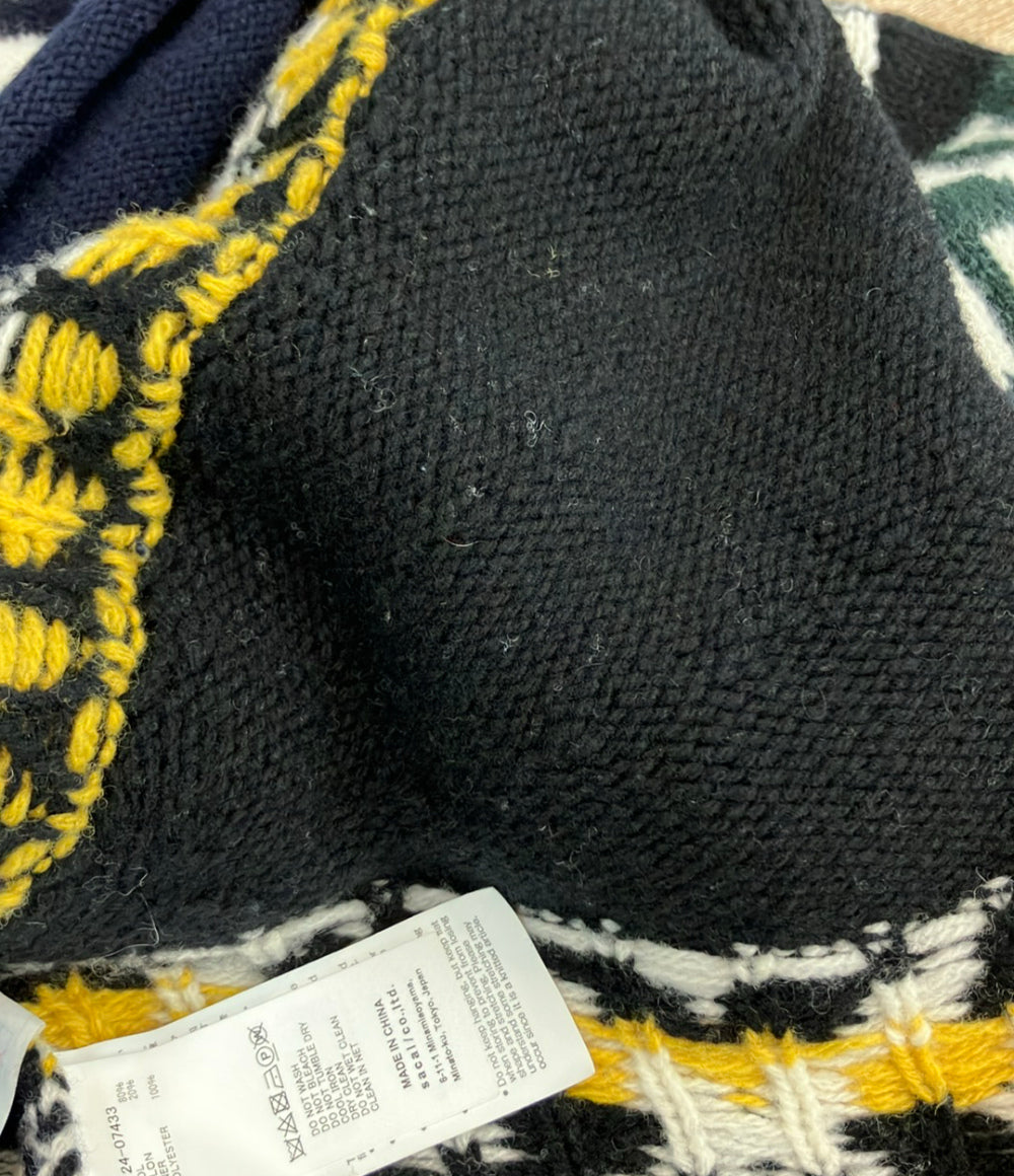 Sacai パッチワーク ショートスリーブセーター 24-07433 レディース SIZE 1 サカイ