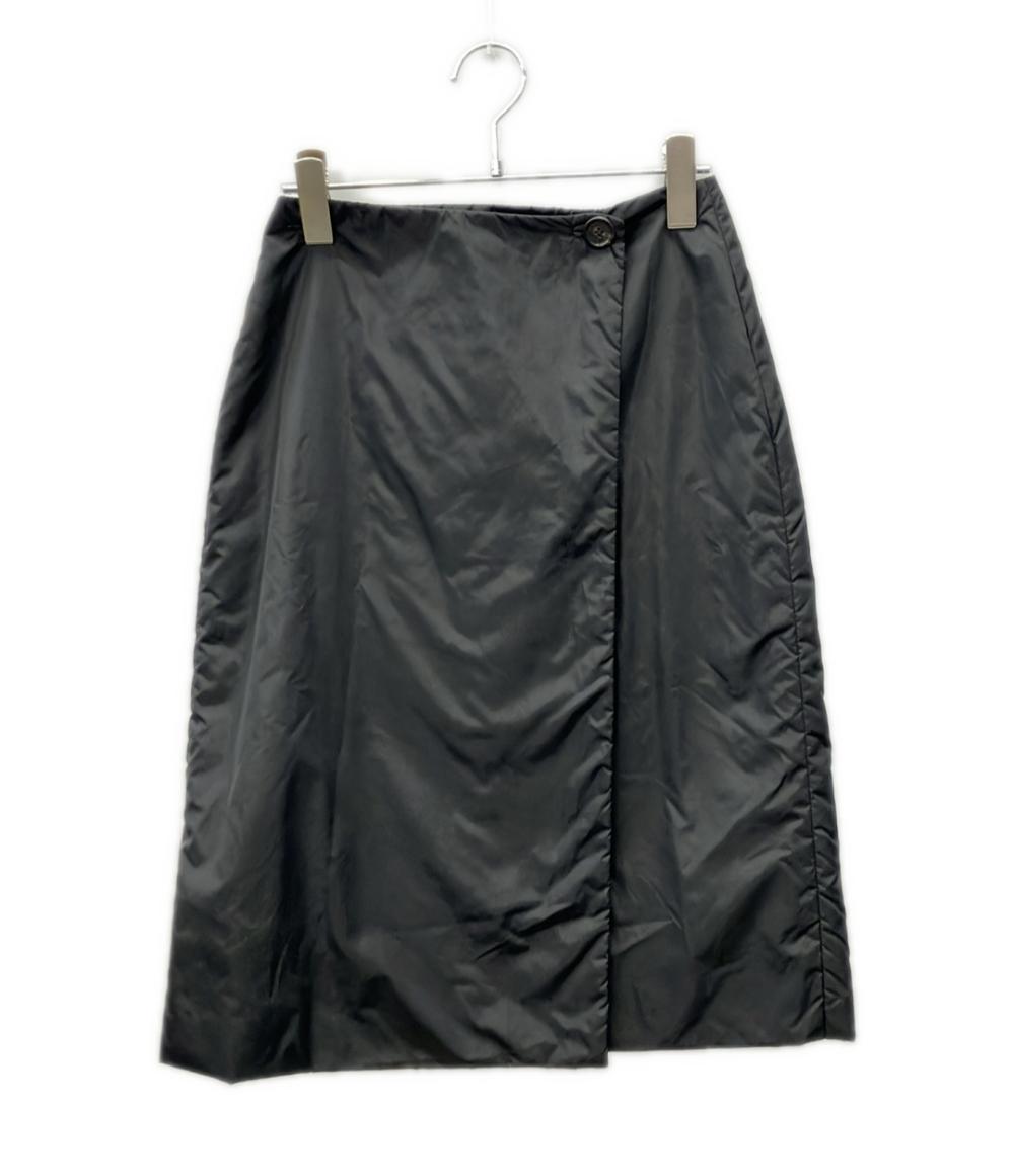 【希少】PRADA タック ナイロンスカート PRADA ナイロン ラップスカート レディース SIZE 38 (M) プラダ