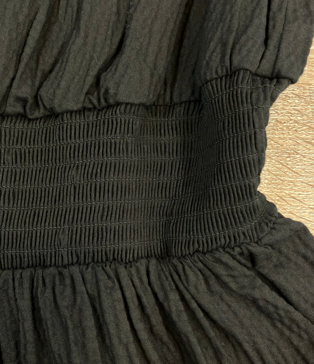 美品 Kate Spade TIERED MIDI DRESS シアサッカー ノースリーブワンピース KM113 レディース SIZE 4 (M) ケイトスペード