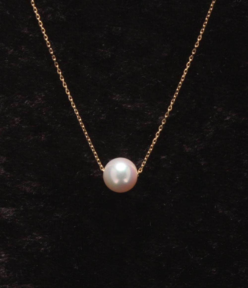 美品 TASAKI ネックレス K18 パール 7.6mm レディース タサキ