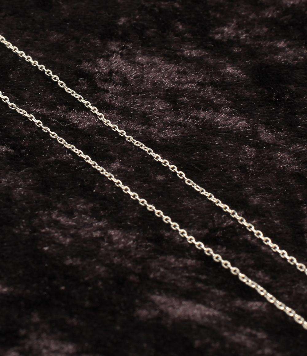 美品 ヨンドシー ネックレス SV ダイヤ ピンクトルマリン ハートモチーフ レディース 4℃